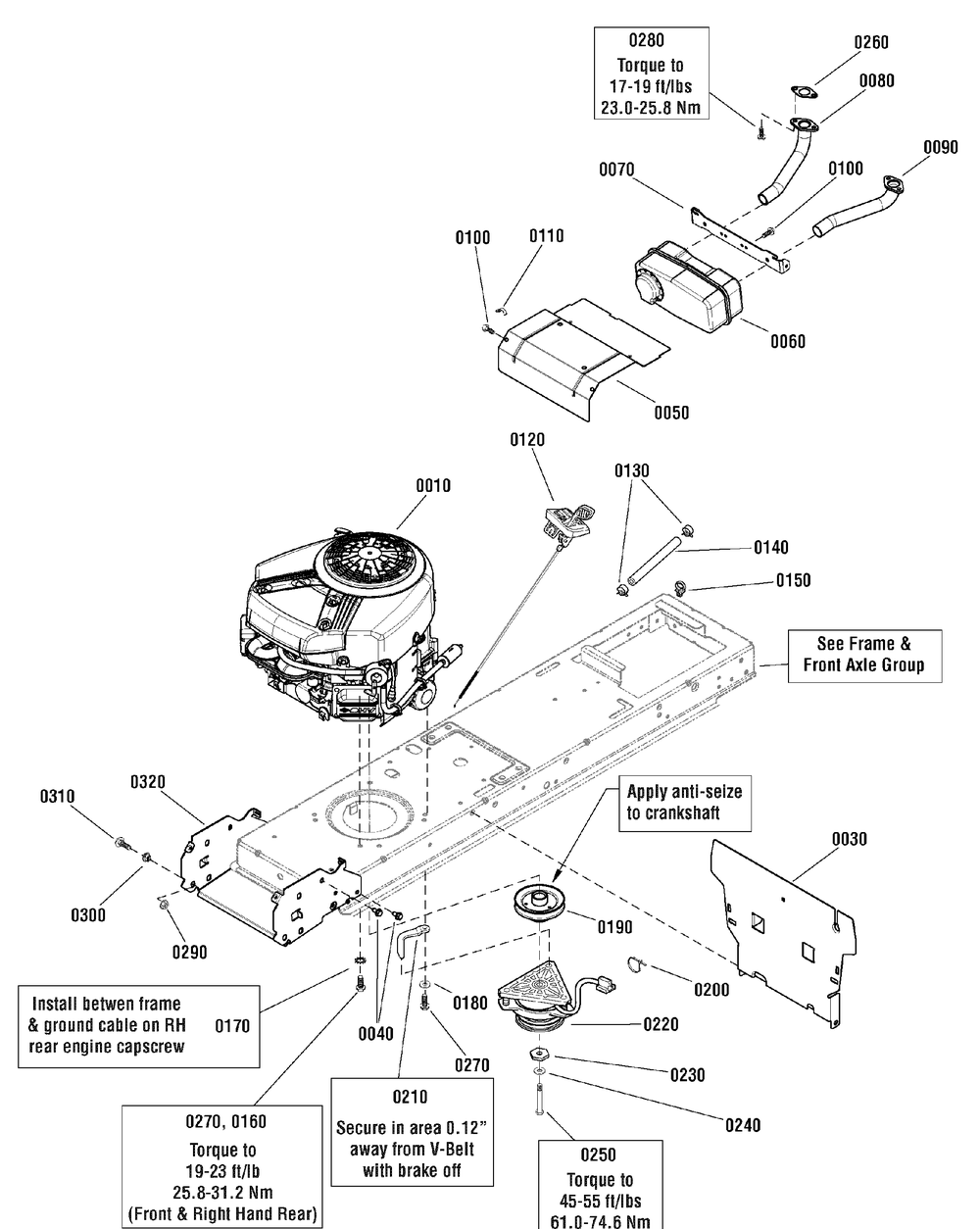 Engine Group 24hp Briggs And Stratton Twin Professional Series Diagram and Parts List for 2690912  Briggs and Stratton Lawn Tractor